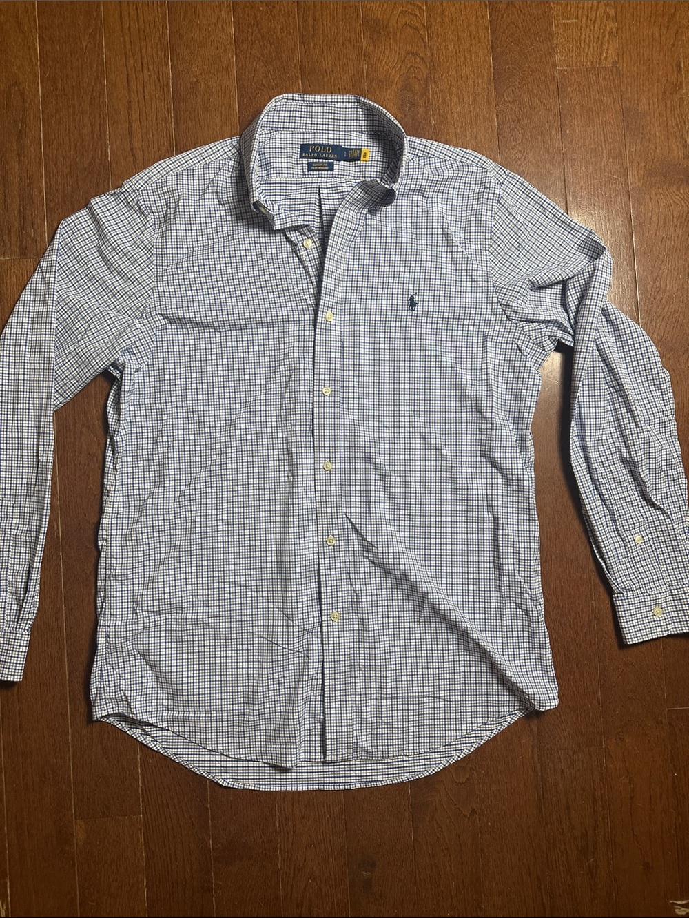 Polo by Ralph Lauren Navy and White Check Button-Down Shirt
